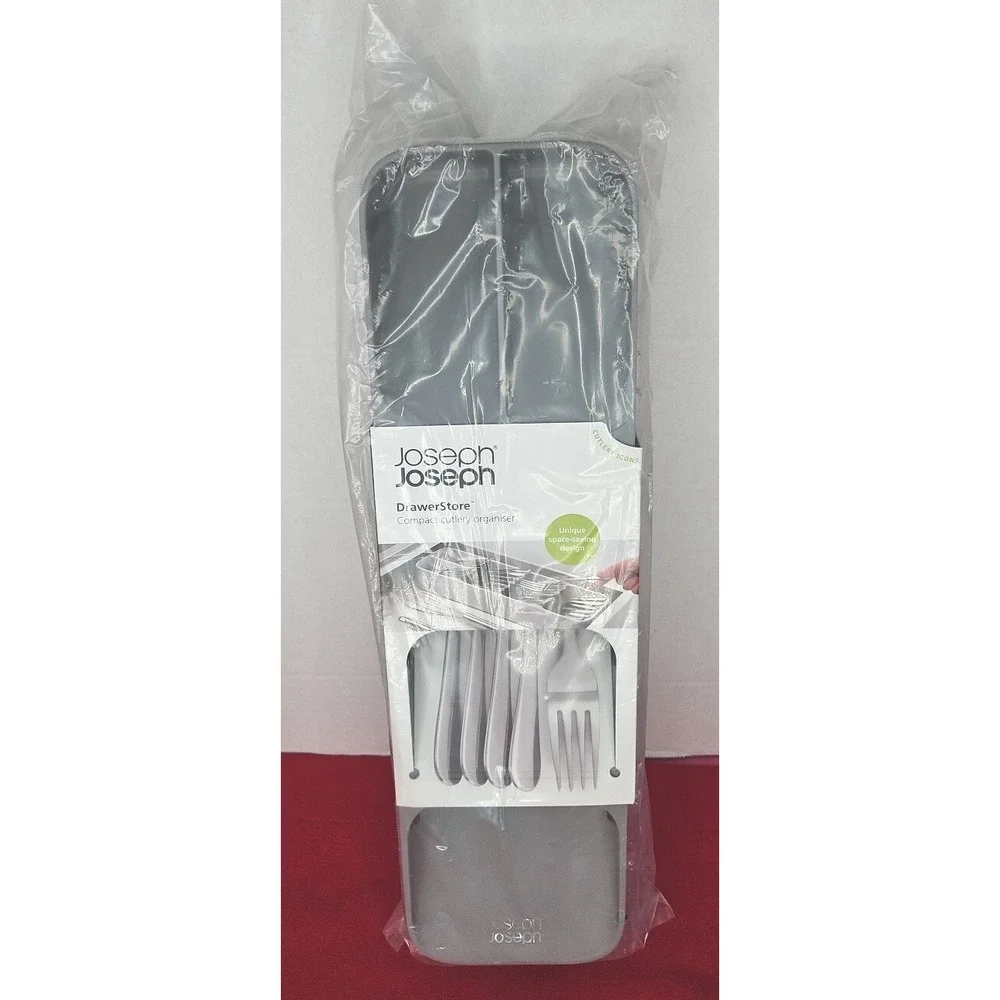 Joseph Joseph DrawerStore‎ Compact Cutlery Organizer Silverware Kitchen Gray New